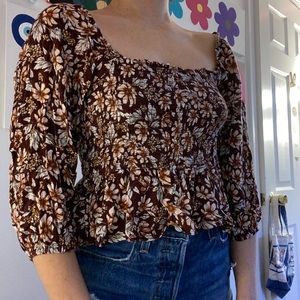 American Eagle Flower Blouse
